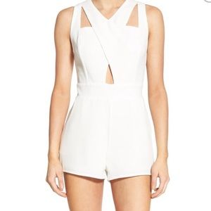 White sleeveless romper